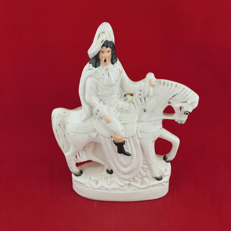 Staffordshire Flat-Back Figure - Man On Horse (RF) - STR 894