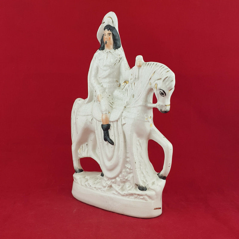 Staffordshire Flat-Back Figure - Man On Horse (RF) - STR 894