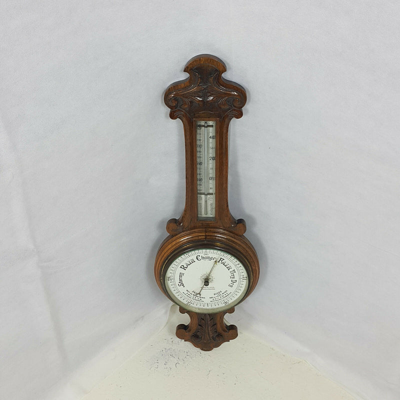 Vintage G Murison Fraserburg Barometer / Thermometer - F27