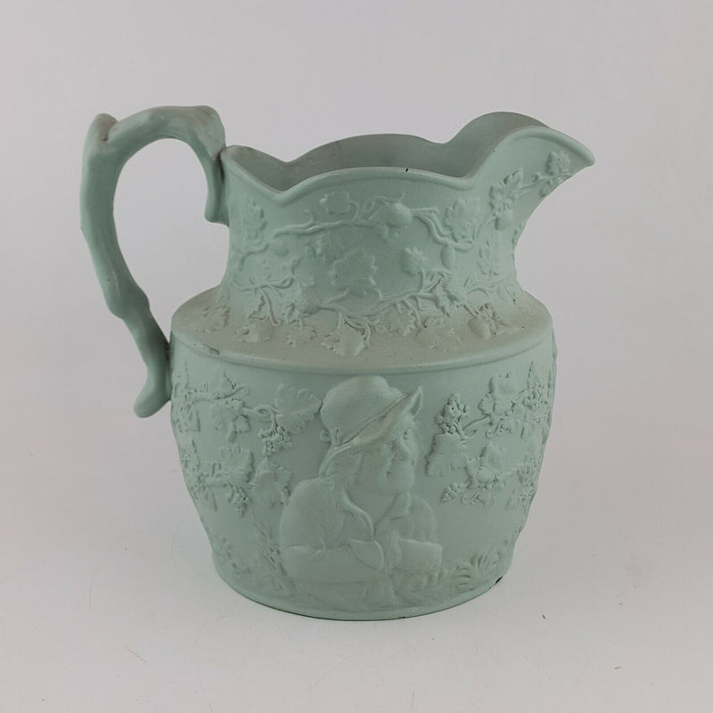 Green Parian Relief Jug - NA 1066