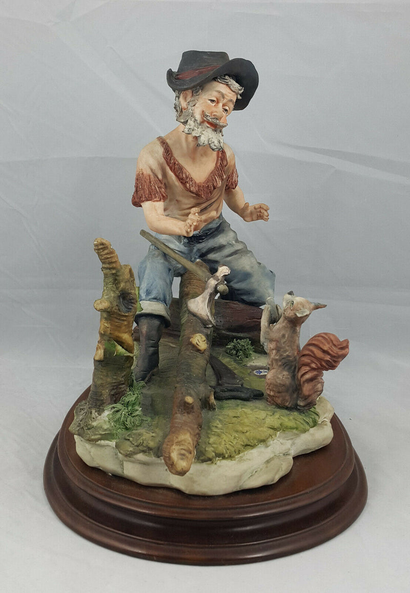 Capodimonte Woodcutter & Squirrel Figurine