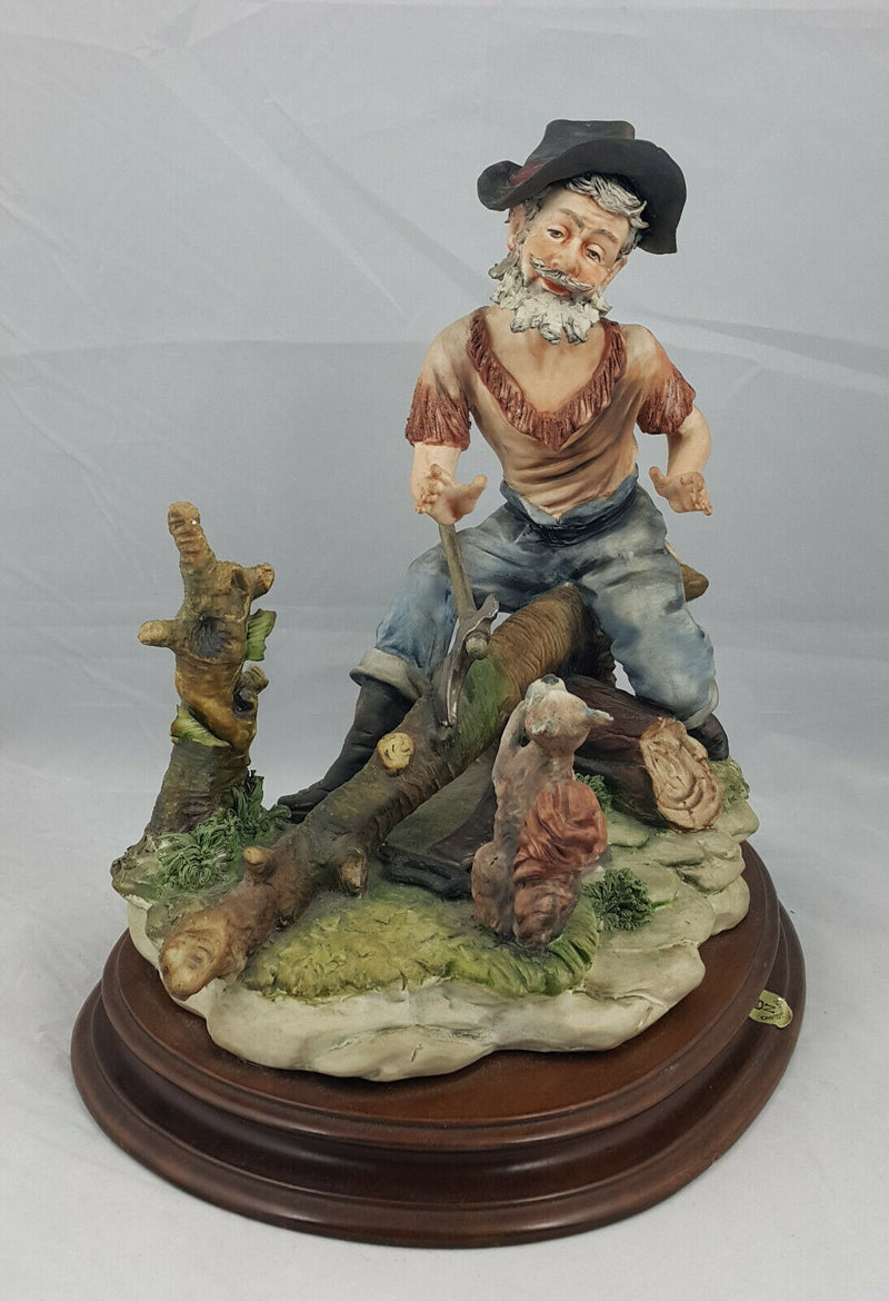 Capodimonte Woodcutter & Squirrel Figurine