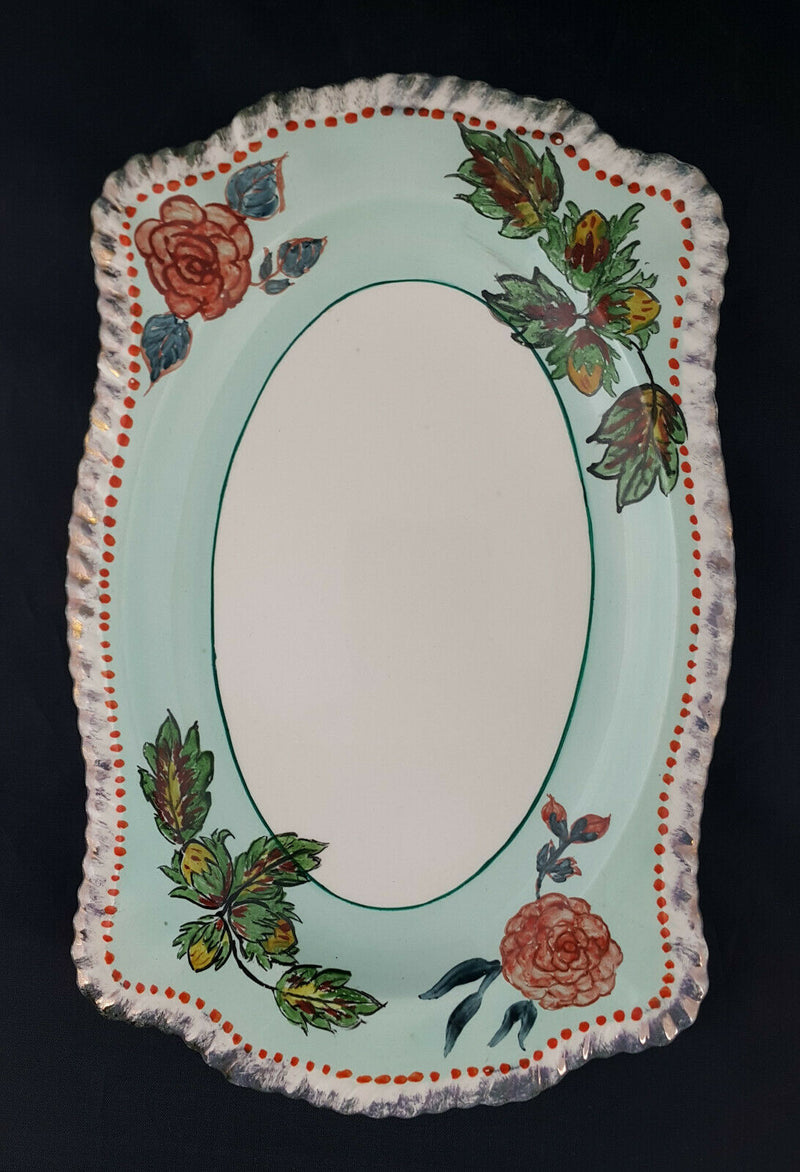 Johnson Bros Hand Painted Rose Rectangular Dish