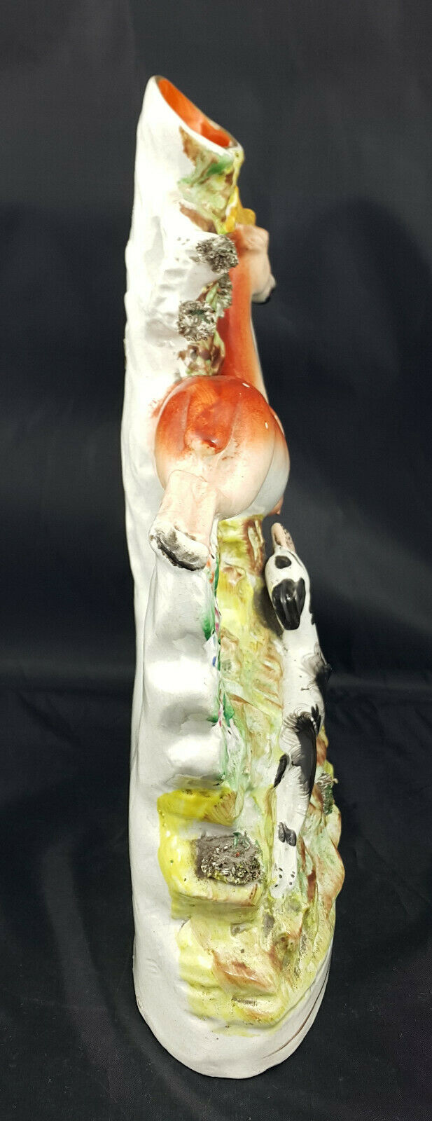 Staffordshire Figurine Stag & Hound Spill Vase - Broken