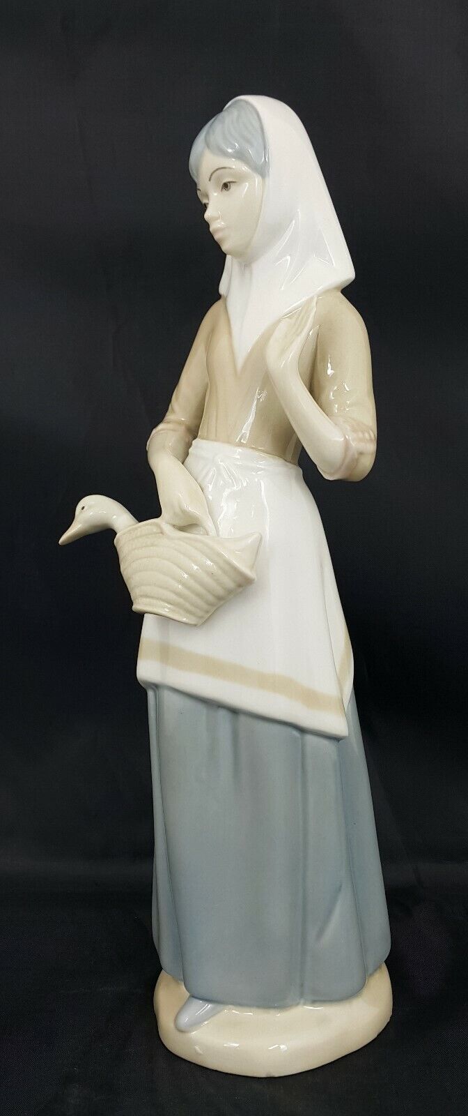 Miquel Figurine Girl with a Duck in a Basket - Some Marks