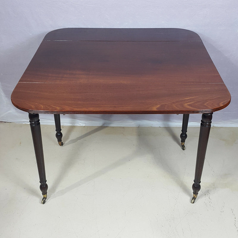 Nineteenth Century Mahogany Flap-sided Table Fitted with a Drawer