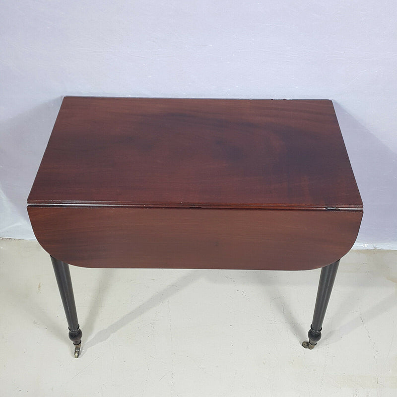 Nineteenth Century Mahogany Flap-sided Table Fitted with a Drawer