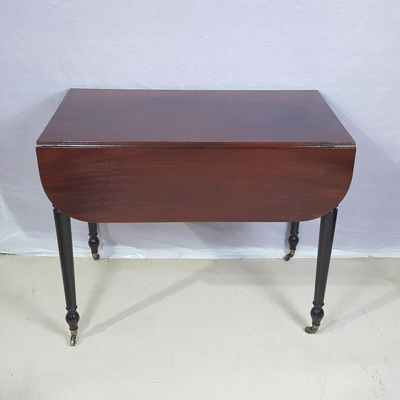 Nineteenth Century Mahogany Flap-sided Table Fitted with a Drawer