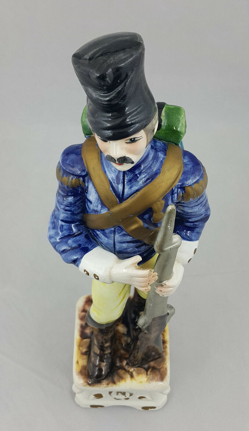 Capodimonte Large Figurine Soldier With Gun - Broken/Scratches