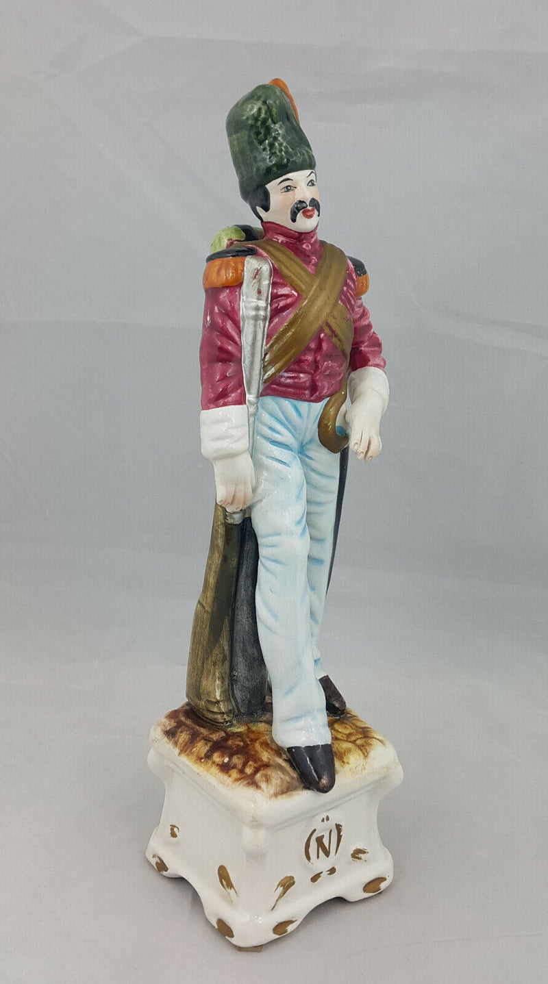 Capodimonte Large Figurine Soldier With Gun - Restored