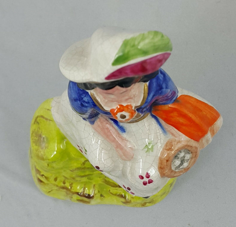 Staffordshire Figurine Lady in a Sitting Pose – Paint Chip