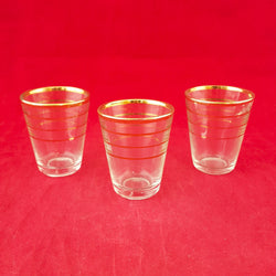 3 x Small Gilded Glasses - NA 1389