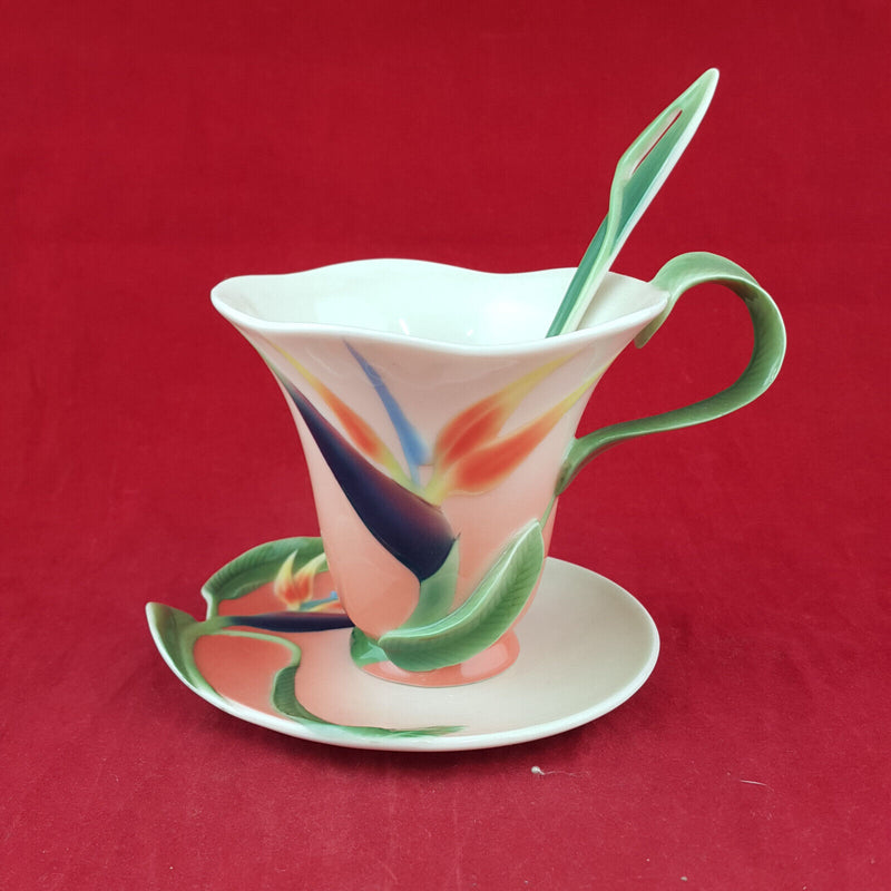 Franz - Summer Bird Of Paradise Teacup, Saucer & Spoon - NA 1395