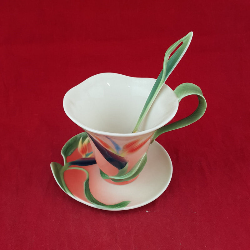 Franz - Summer Bird Of Paradise Teacup, Saucer & Spoon - NA 1395