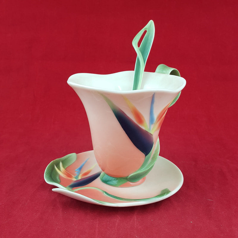 Franz - Summer Bird Of Paradise Teacup, Saucer & Spoon - NA 1395