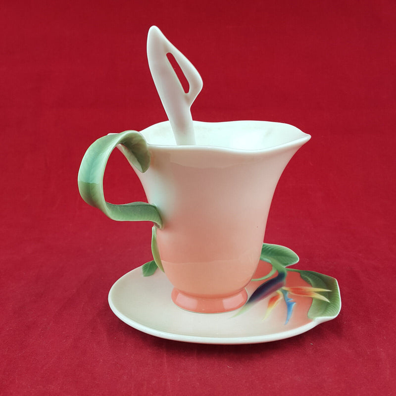 Franz - Summer Bird Of Paradise Teacup, Saucer & Spoon - NA 1395