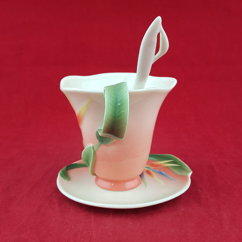 Franz - Summer Bird Of Paradise Teacup, Saucer & Spoon - NA 1395