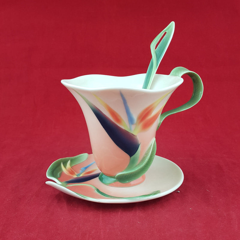 Franz - Summer Bird Of Paradise Teacup, Saucer & Spoon - NA 1395