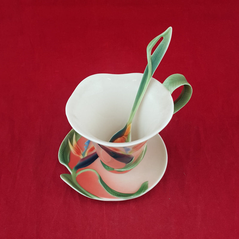 Franz - Summer Bird Of Paradise Teacup, Saucer & Spoon - NA 1395