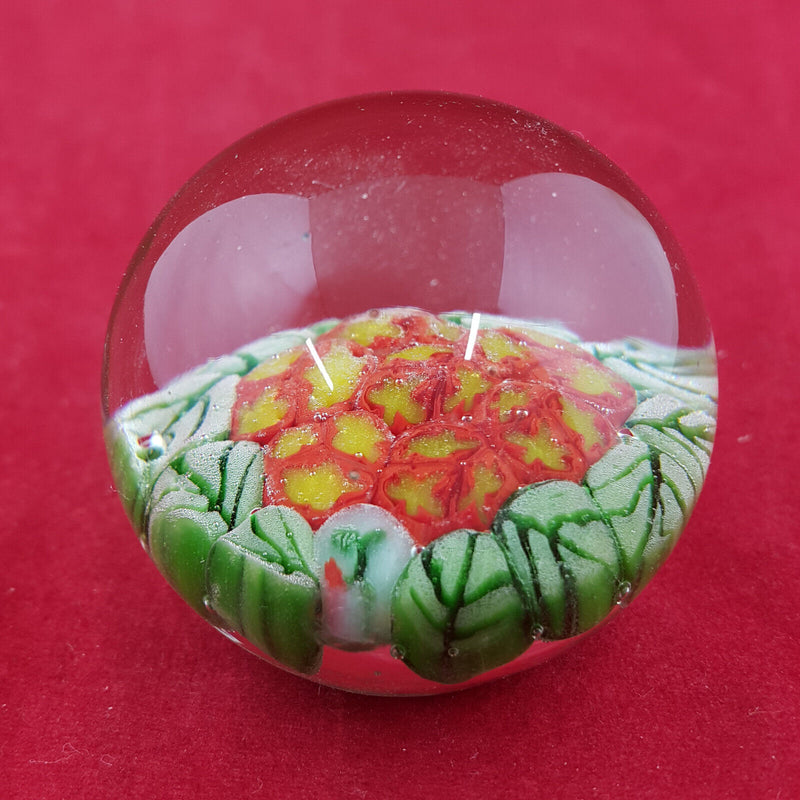 Vintage Bohemian Concentric Millefiori Paperweight - NA 1410