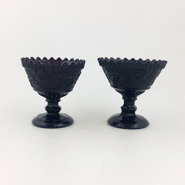Victorian Davidson Black Glass Vase Miniature Jug - 6798 OA