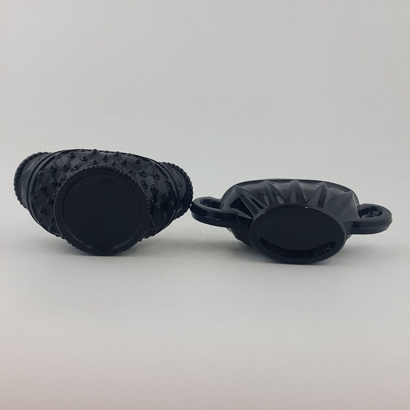 Victorian Davidson Black Glass Decorative Baskits - 6799 OA