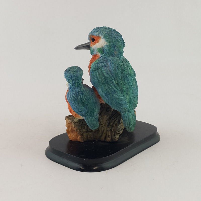 Shudehill Giftware - Trio Of Kingfishers On A Plinth - NA 1621