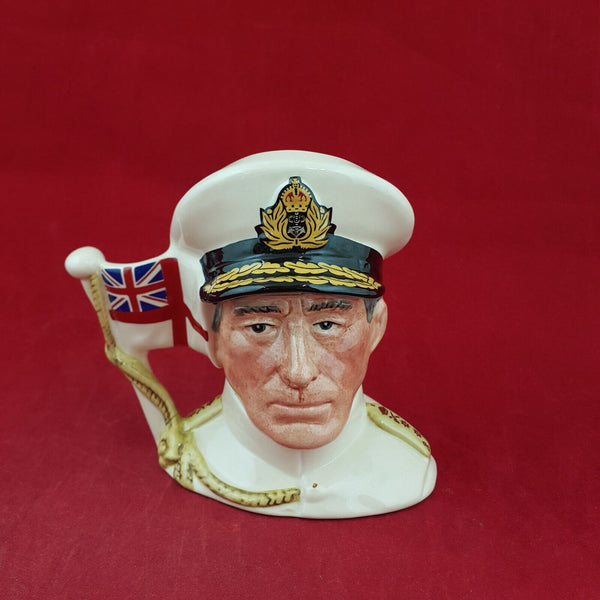 Royal Doulton Small Character Jug D6851 - Earl Mountbatten of Burma - 6881 RD