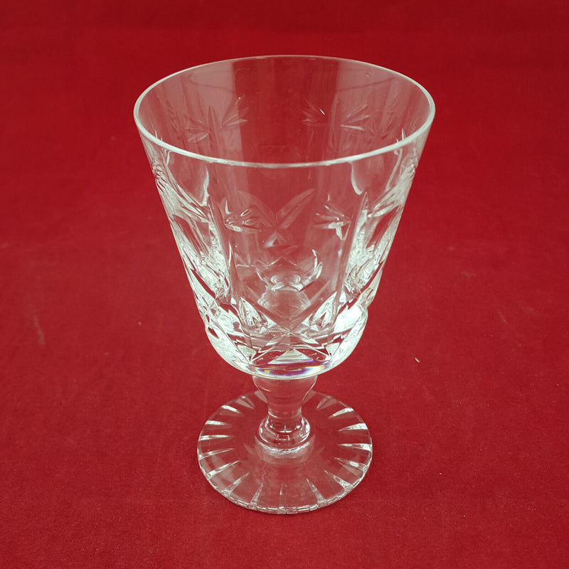 Set Of 6 Crystal Glasses (Ineligible Marking -posssibly Hebrew) - NA 1556