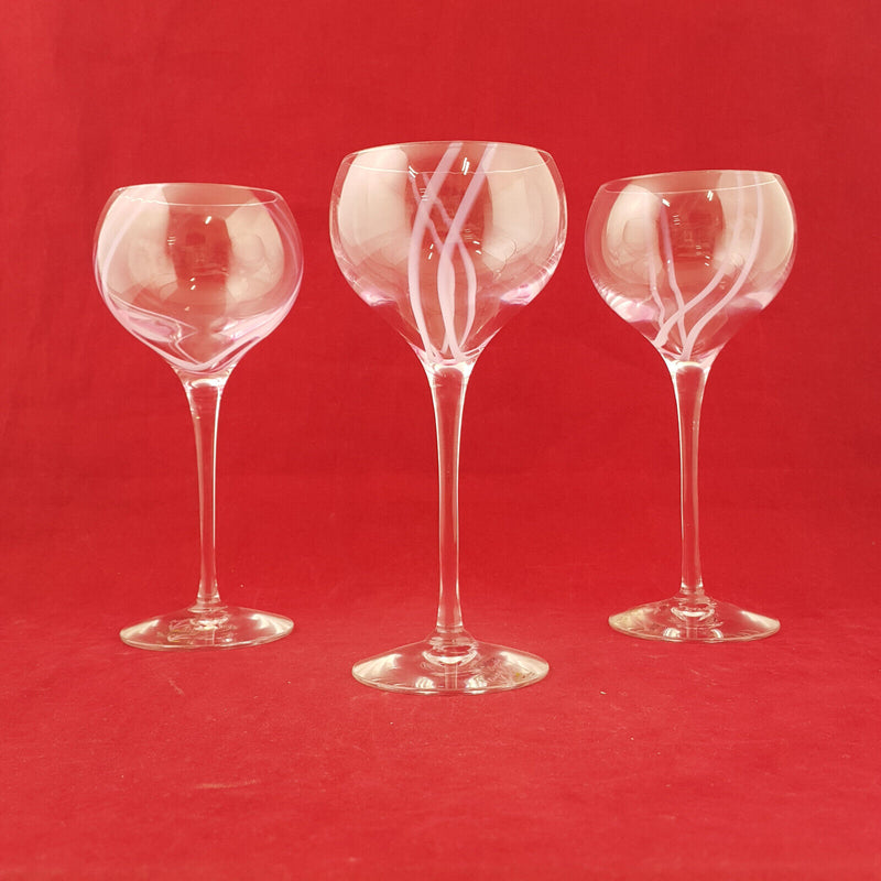 Set Of 6 Crystal Glasses (Ineligible Marking -posssibly Hebrew) - NA 1556