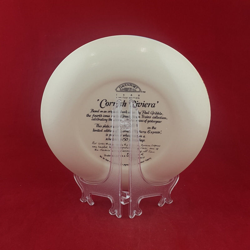Davenport Pottery Collectors Plate Limited Ed - Cornish Riviera  -  6763 OA