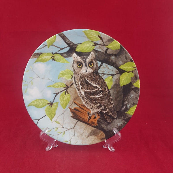 Coalport Decorative Plate 1990 - Scops Owl with CoA & Box 6768 CP