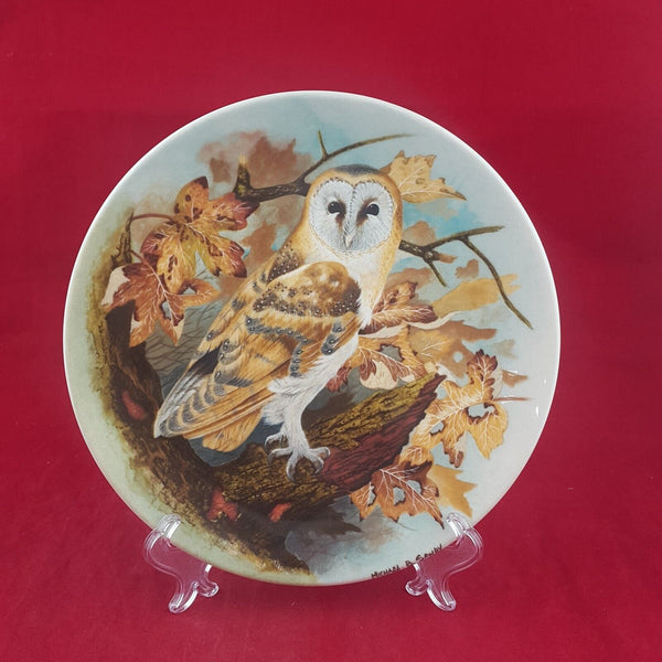 Coalport Decorative Plate 1989 -Barn Owl with CoA & Box - 6768 CP