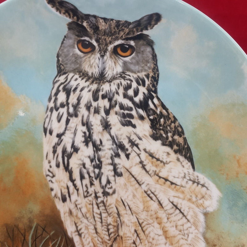 Coalport Decorative Plate 1990 - Eagle Owl with CoA & Box - 6769 CP