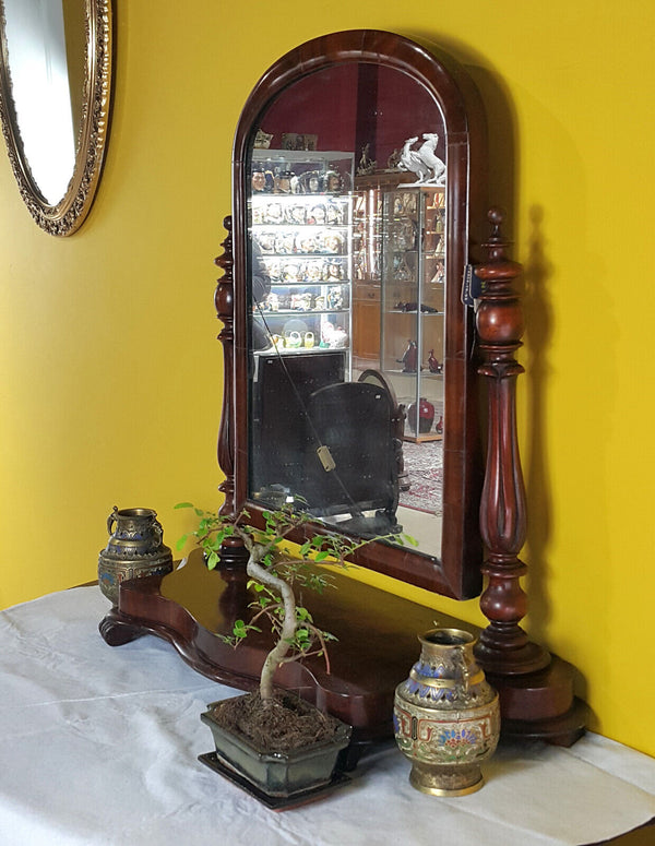 Victorian Figured Mahogany Swing Dressing Mirror - F128