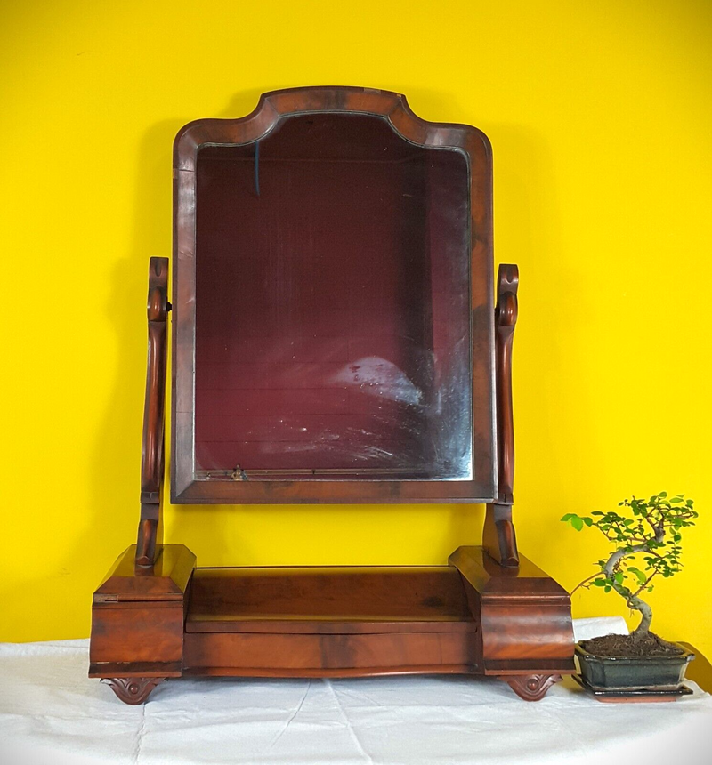 Victorian Mahogany Swing Dressing Mirror With Central Lift Up Section - F138