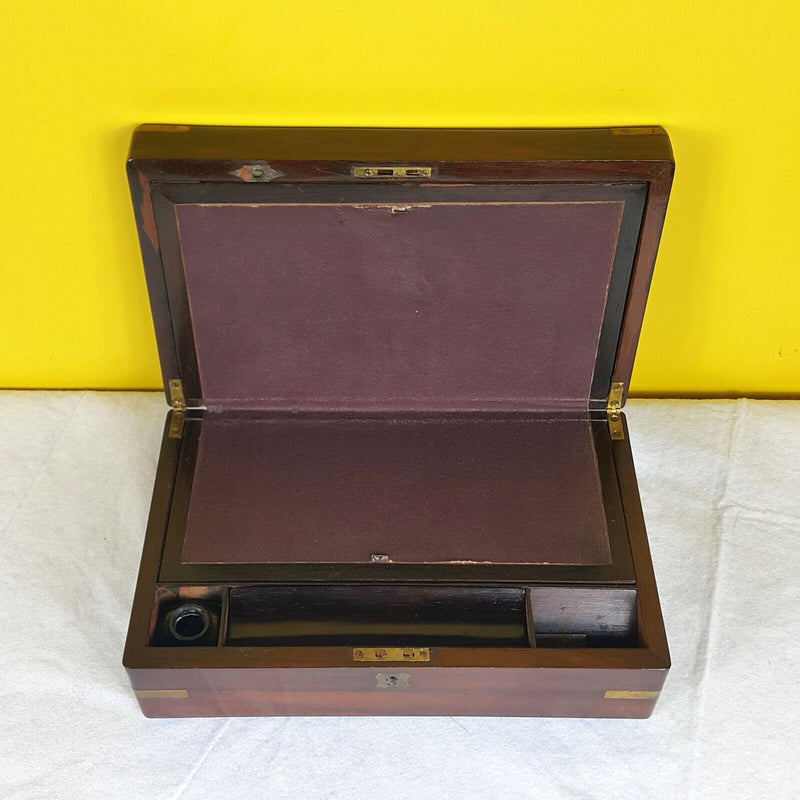 Victorian Brass Bound Rosewood Writing Slope - F110