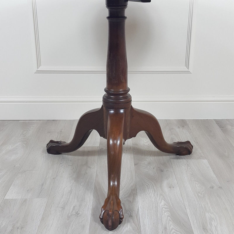 Edwardian Inlaid Mahogany Circular Snap Top Stem Table - F113