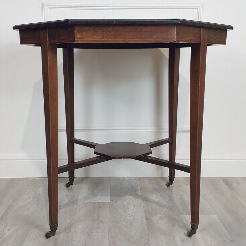 Edwardian Inlaid Mahogany Octagonal Table - F150