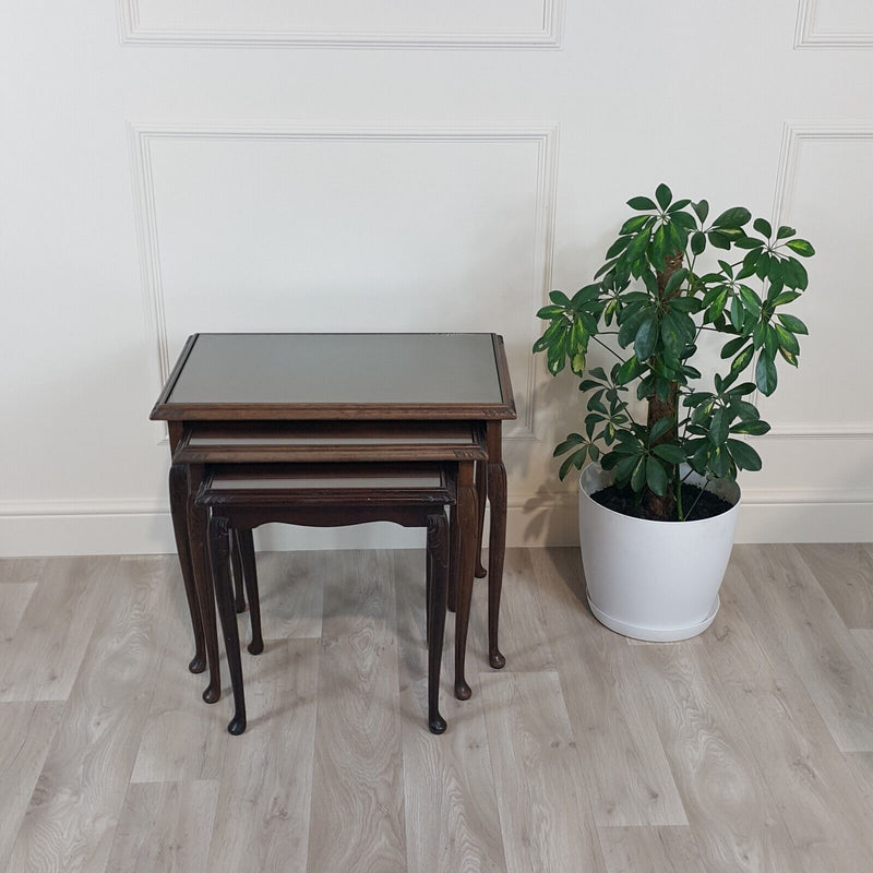 Nest Of Three Modern Mahogany Reproduction Tables - F155