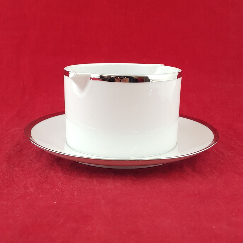 Thomas Rosenthal Germany White with Sliver Band Sauce Pot - 7079 OA