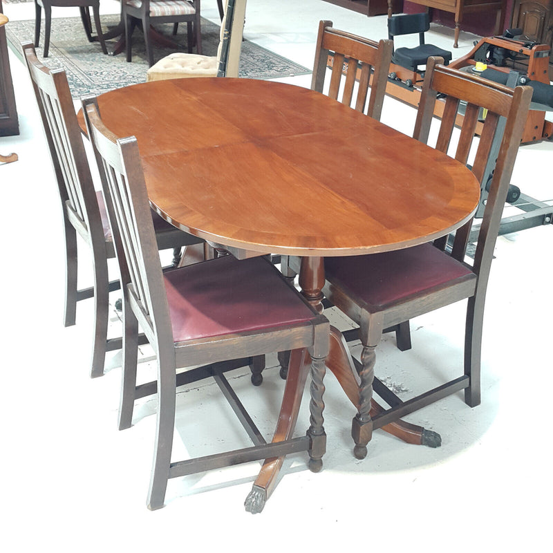 Vintage Dining Table With Four Chairs - F69