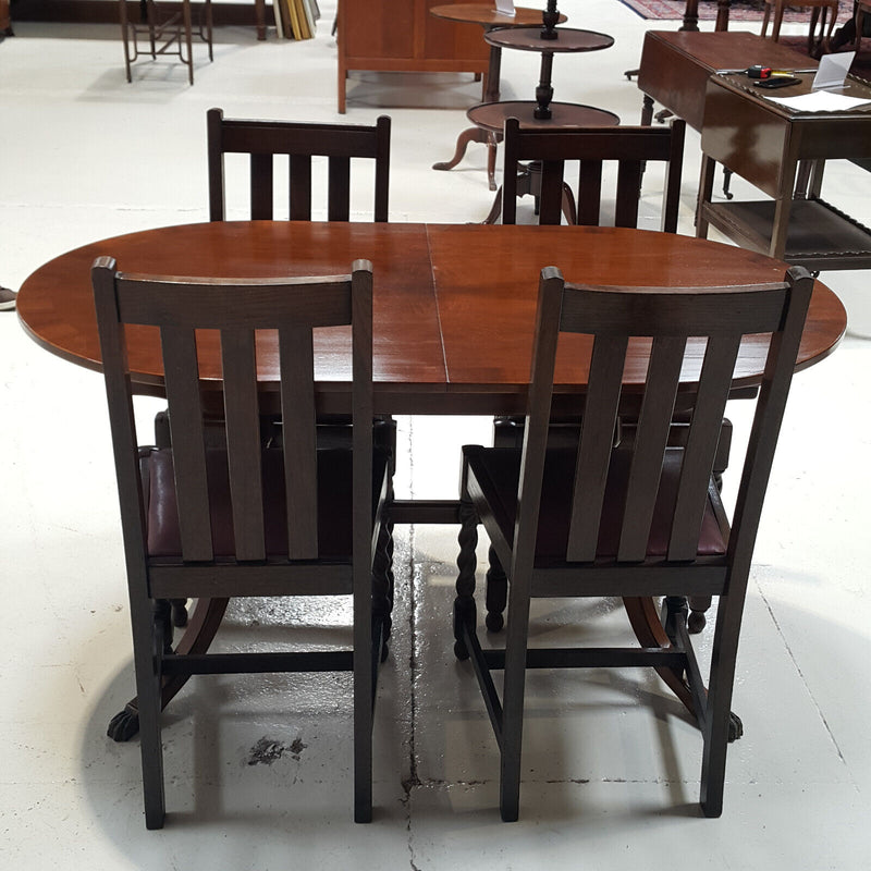 Vintage Dining Table With Four Chairs - F69