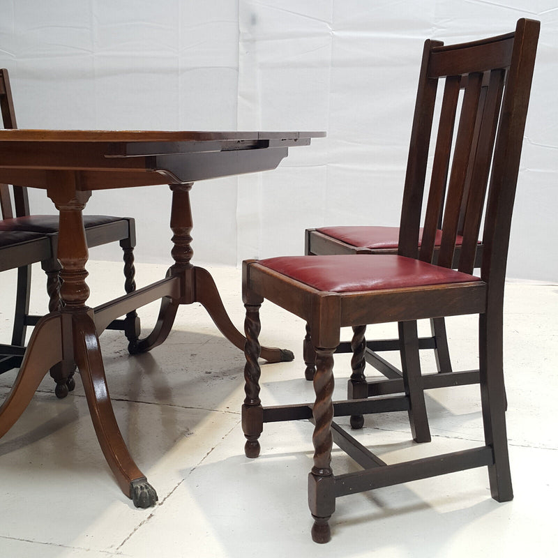 Vintage Dining Table With Four Chairs - F69