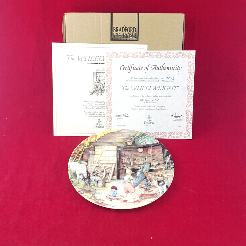 Royal Doulton Plate - The Wheelwright (Boxed & CoA) - RD 1868