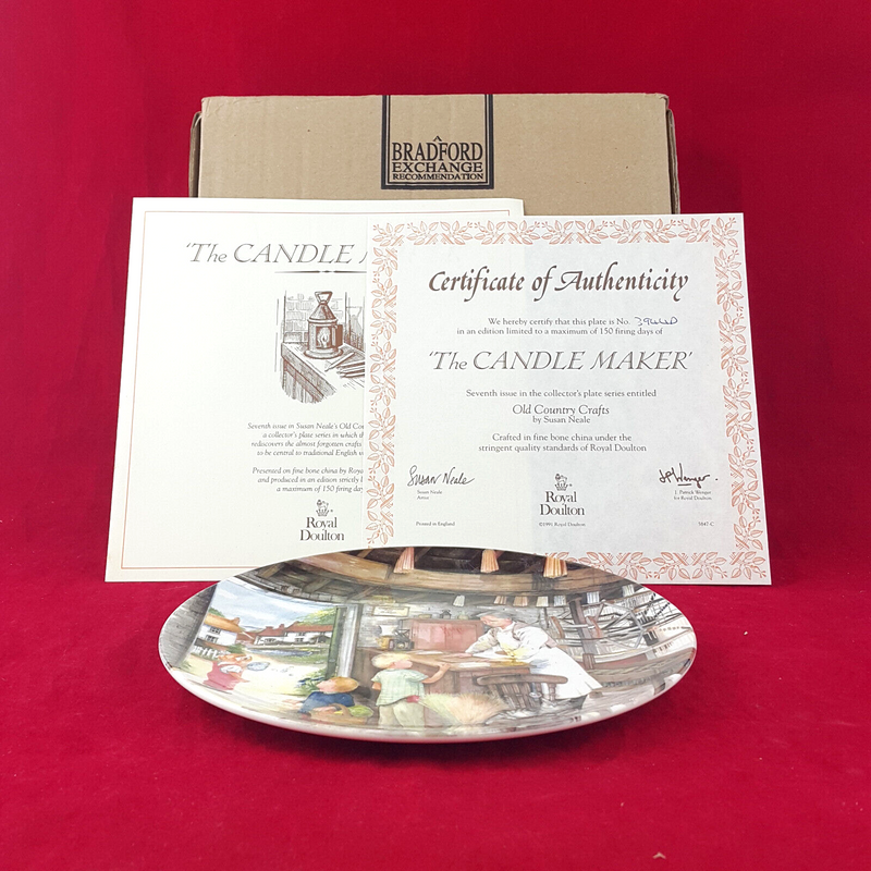 Royal Doulton Plate - The Candlemaker (Boxed & CoA) - RD 1869