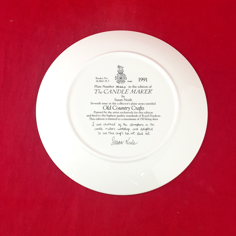 Royal Doulton Plate - The Candlemaker (Boxed & CoA) - RD 1869