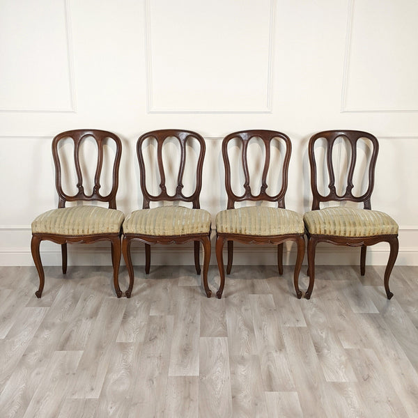 Four Continental Mahogany Dining Chairs - F172
