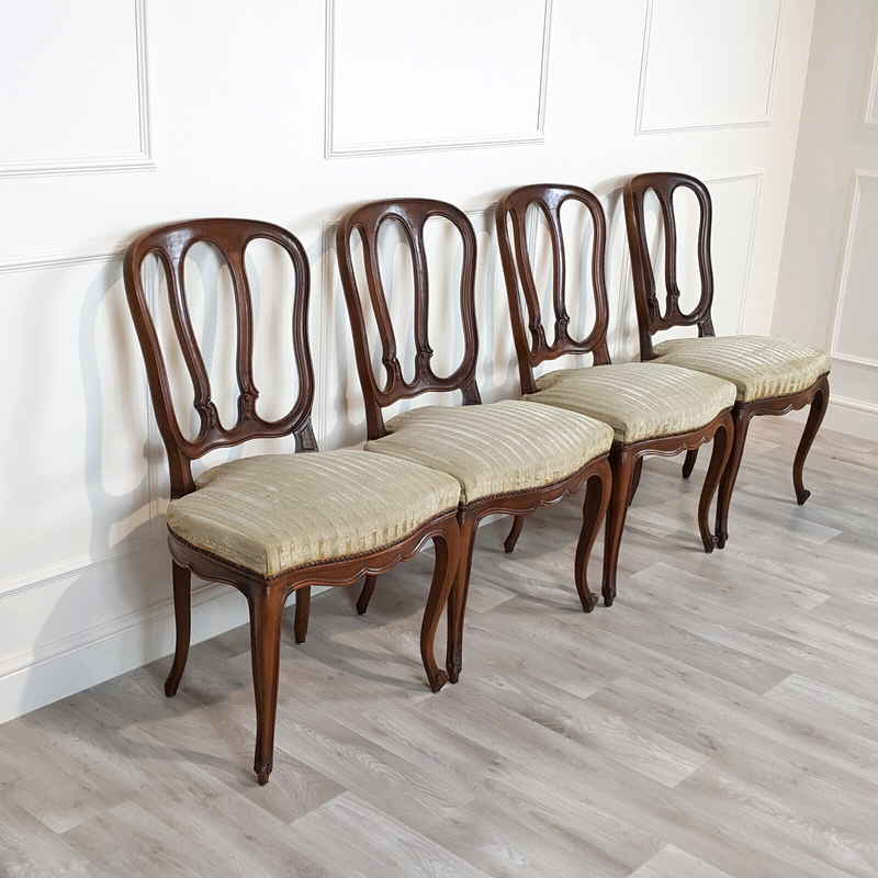 Four Continental Mahogany Dining Chairs - F172