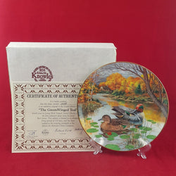 Knowles Collector Plate - The Green Winged Teal with CoA & Box - 7105 N/A